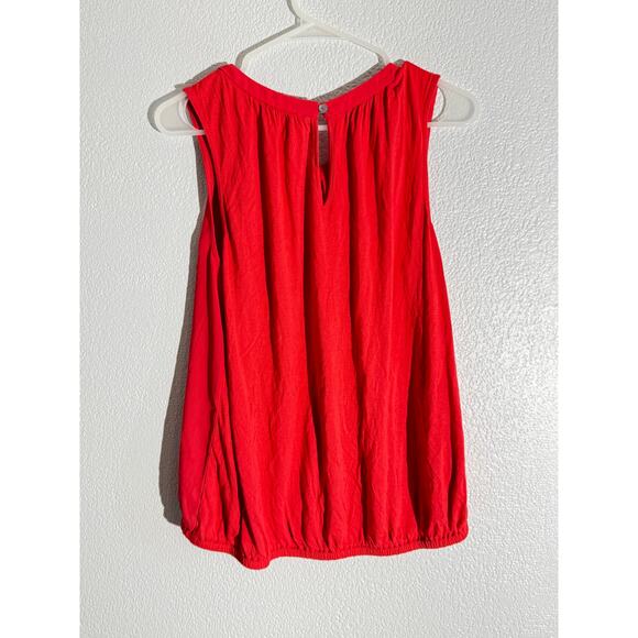 Vendoo Description for Ann Taylor Factory Red Sleeveless Blouse (L): - Picture 6 of 6
